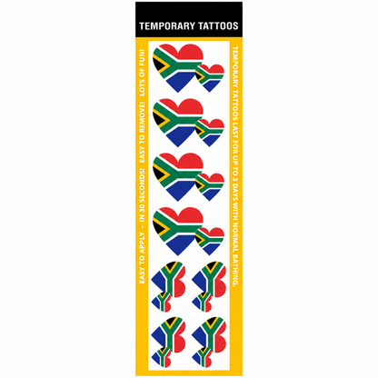 Official Springbok Supporter Temporary Tattoos