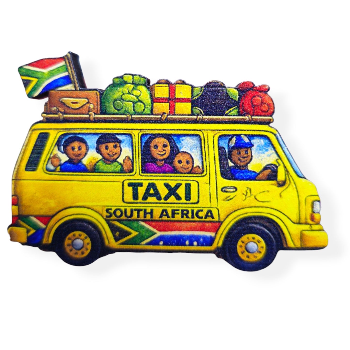 Wood Taxi Magnets