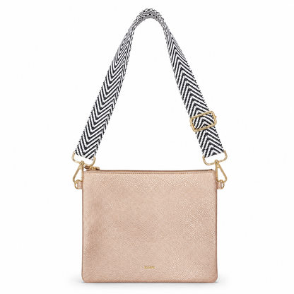Escape Rose Gold Flat Crossbody Pouch Bag