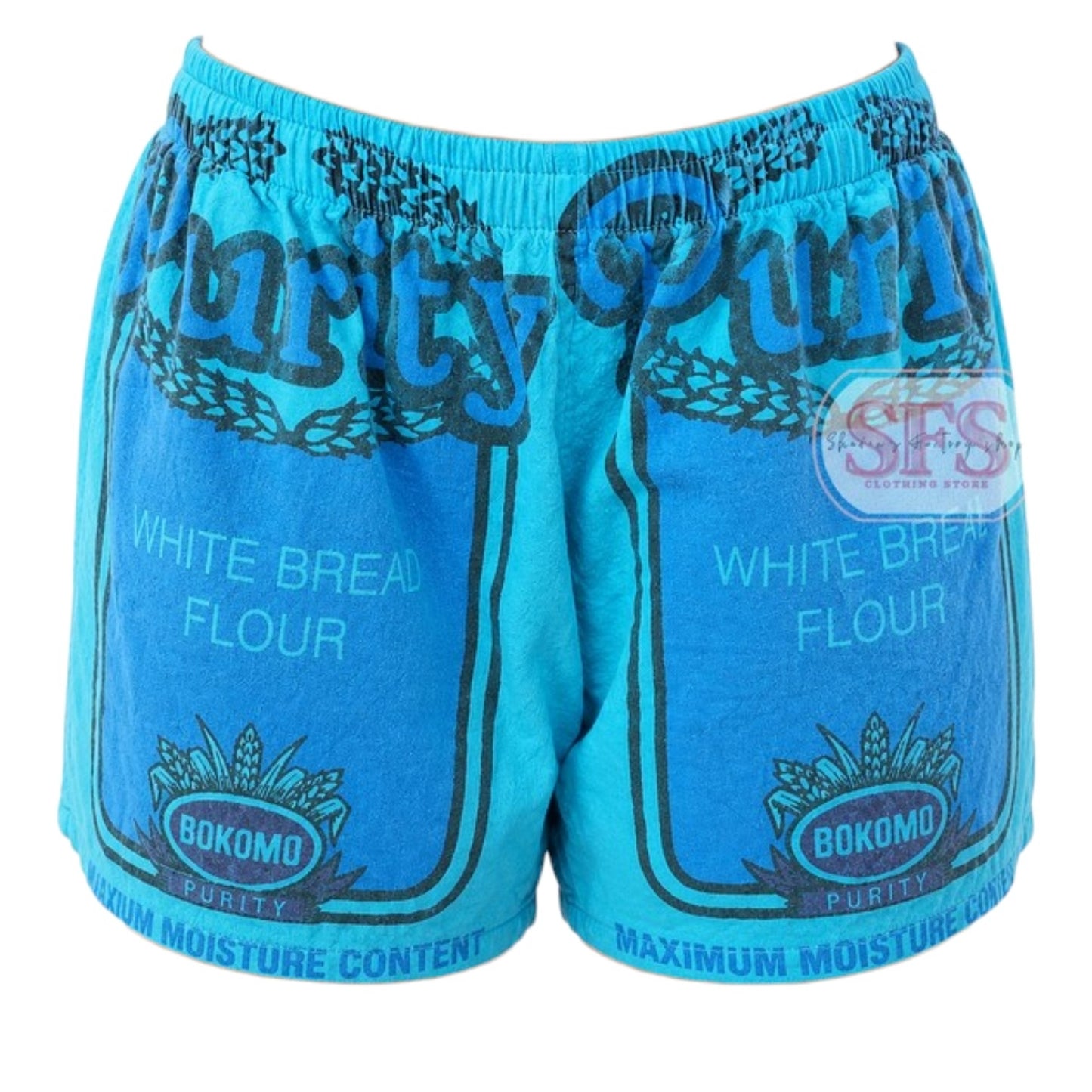 Turquoise Unisex Flourbag Supa Shorts | Meelbroeke