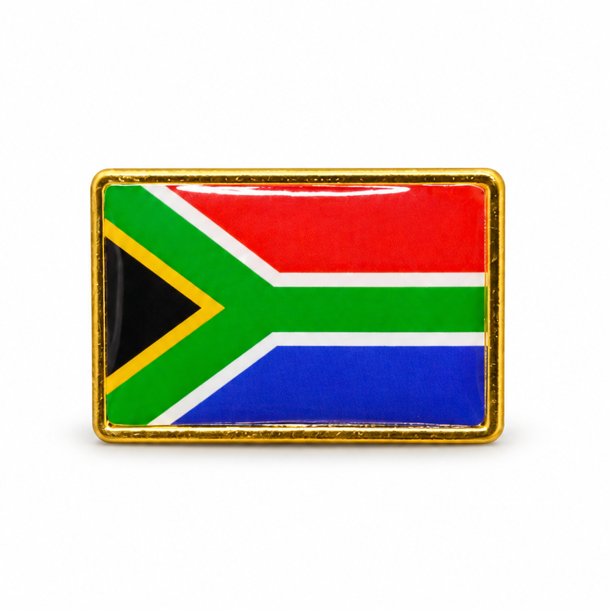 South African Flag Rectangular Lapel Pin
