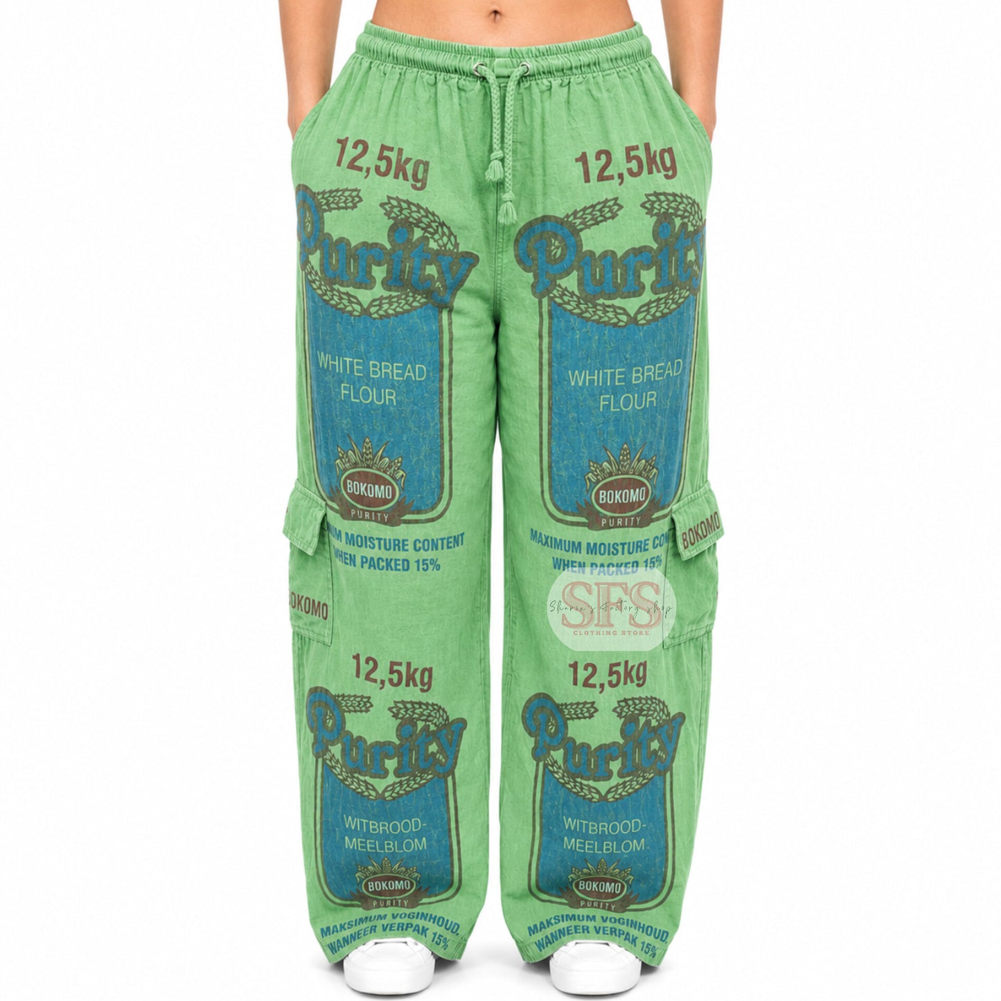 Teal Unisex Flourbag Cargos | Meelbroeke