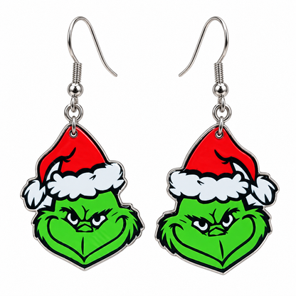 Christmas Grinchie Dangle Earrings