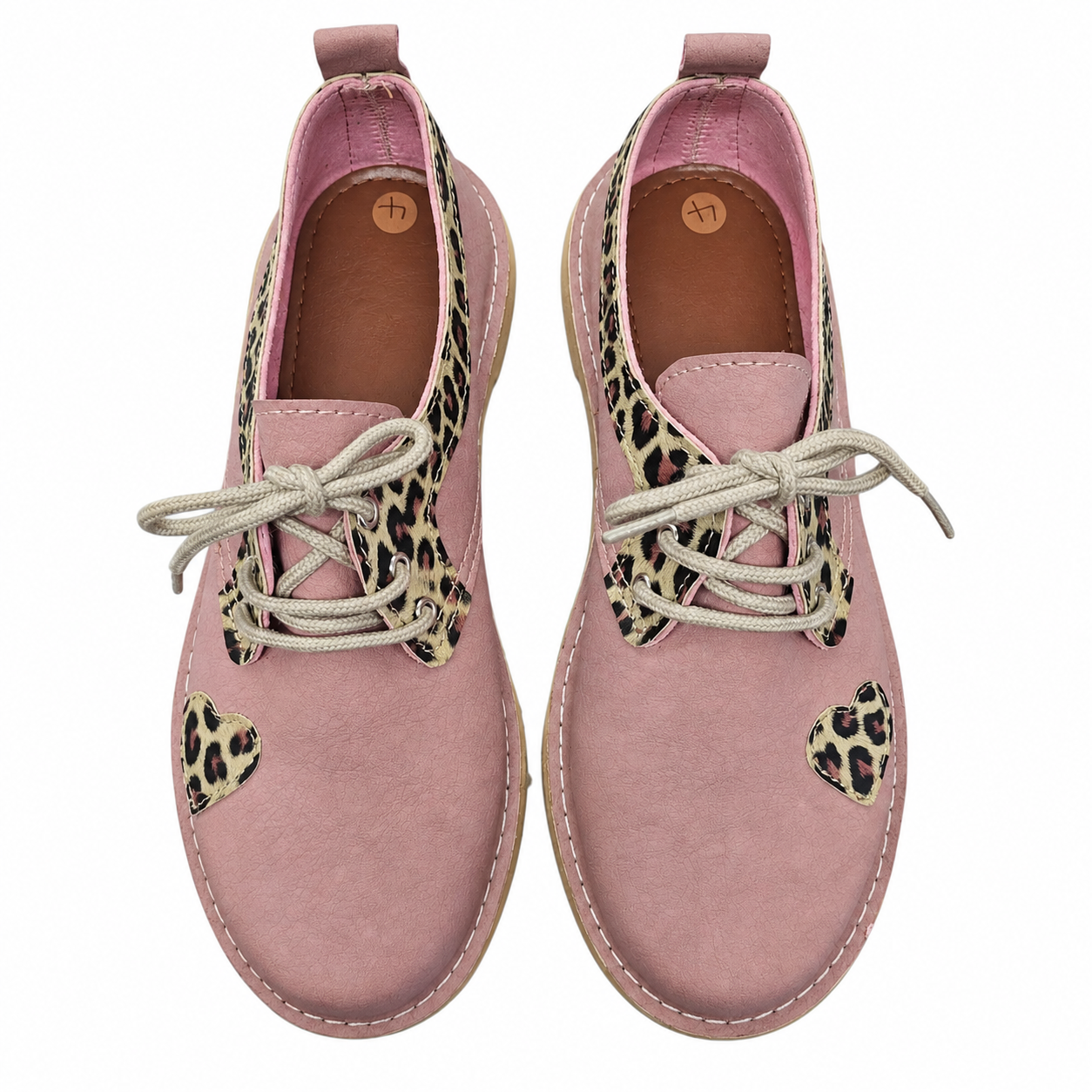 Pink Heart  Lace Up Veldskoen | Vellies