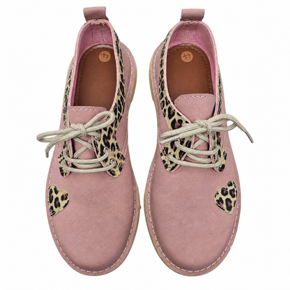 Pink Heart  Lace Up Veldskoen | Vellies