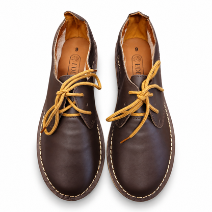 Chocolate Lace Up Veldskoen | Genuine Leather