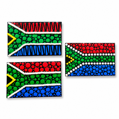 South African Flag Dot Art Magnet