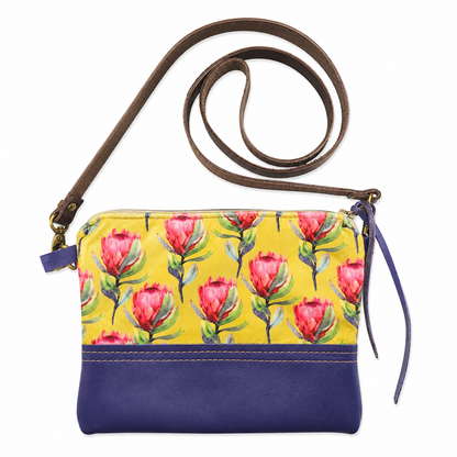 Genuine Leather Trim Africa Sling Bags