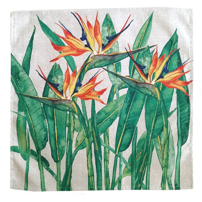 Vintage Strelitzia Fabric Napkins | 4PC Set