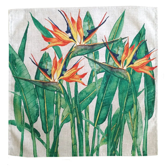 Vintage Strelitzia Fabric Napkins | 4PC Set