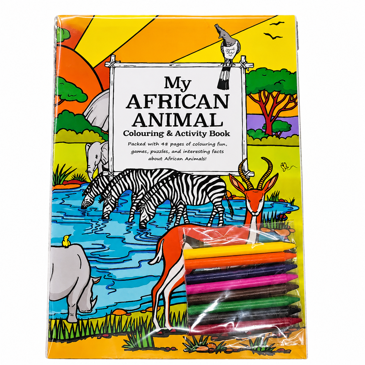 African Animal Colouring & Activity Book