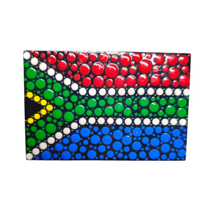 South African Flag Dot Art Magnet