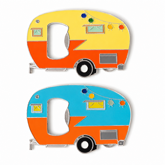 Caravan Fridge Magnet Bottle Opener