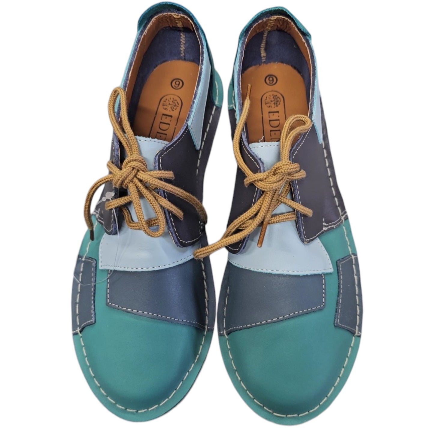 Teal Frankie Lace Up Veldskoen | Genuine Leather