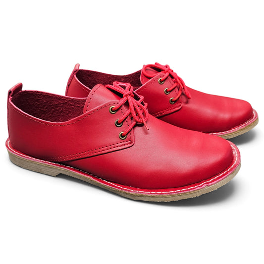 Red Lace Up Veldskoen | Vellies