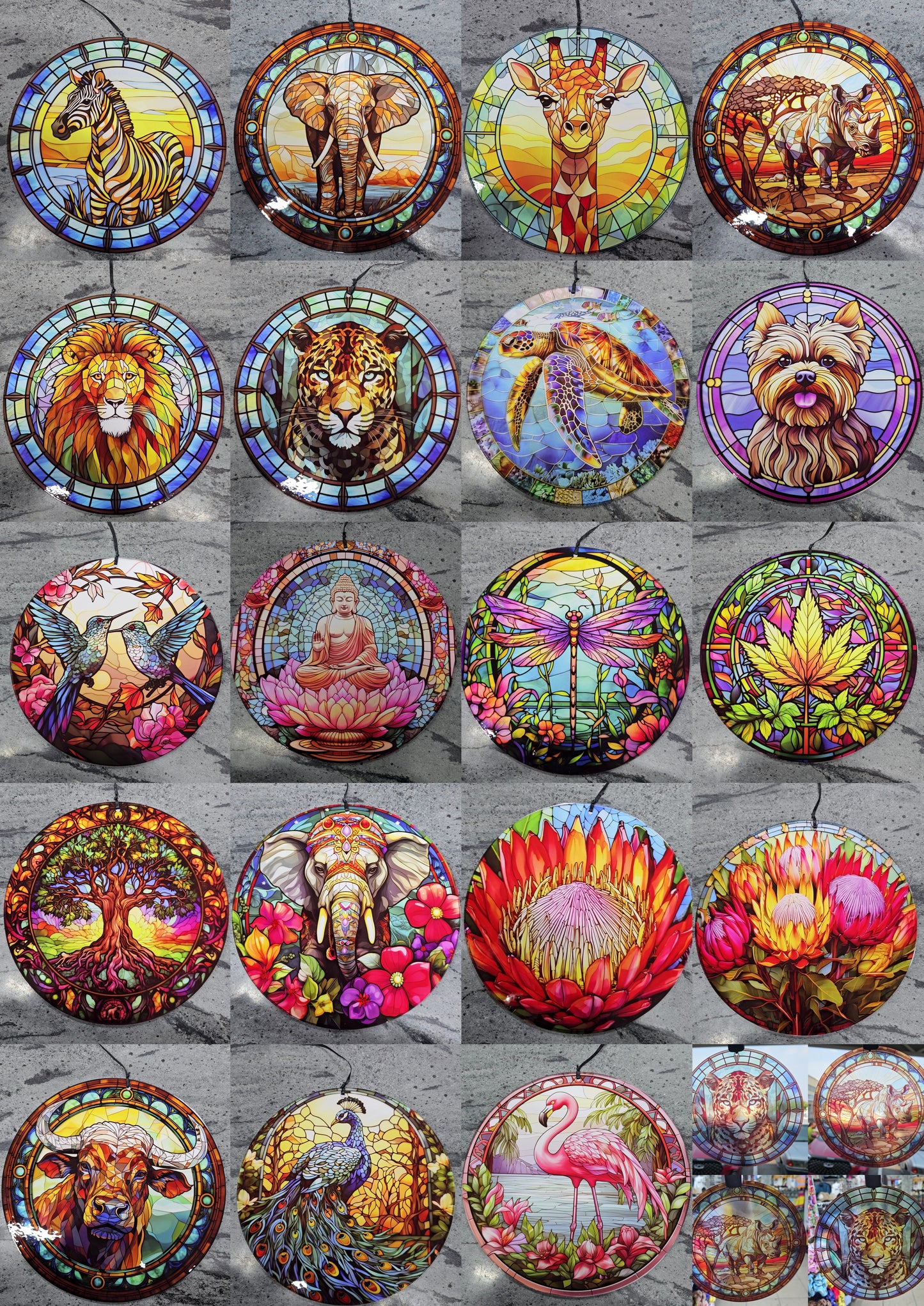 Faux Stained Glass Suncatchers