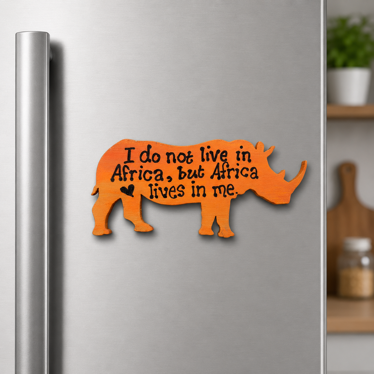 Hand-Painted Rhino Magnet