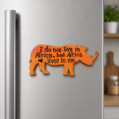 Hand-Painted Rhino Magnet