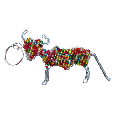 Multi Beaded Wire Safari Keyring