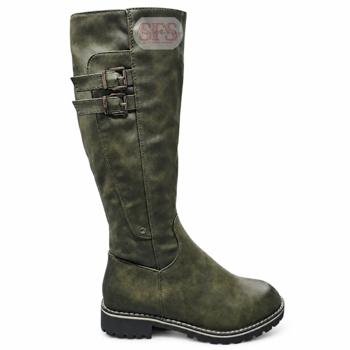 A3 Olive Green Long Boot