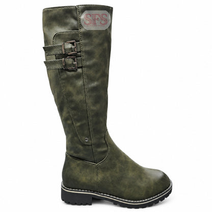 A3 Olive Green Long Boot