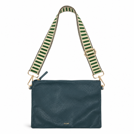 Escape Aqua Flat Crossbody Pouch Bag