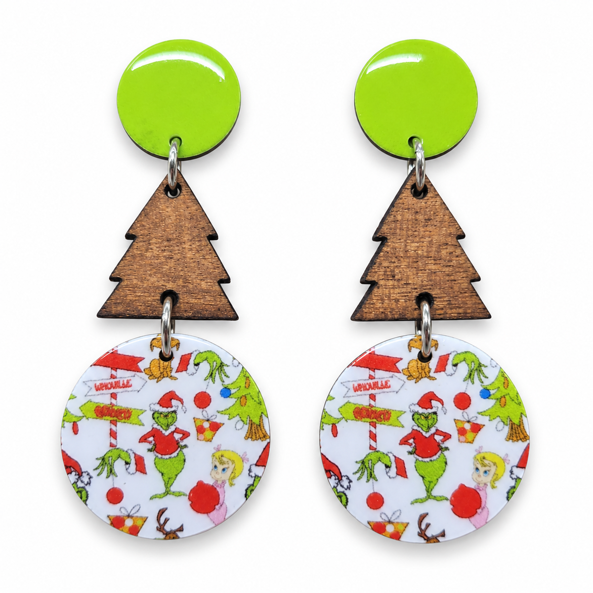 Christmas Dangle Stud Earrings