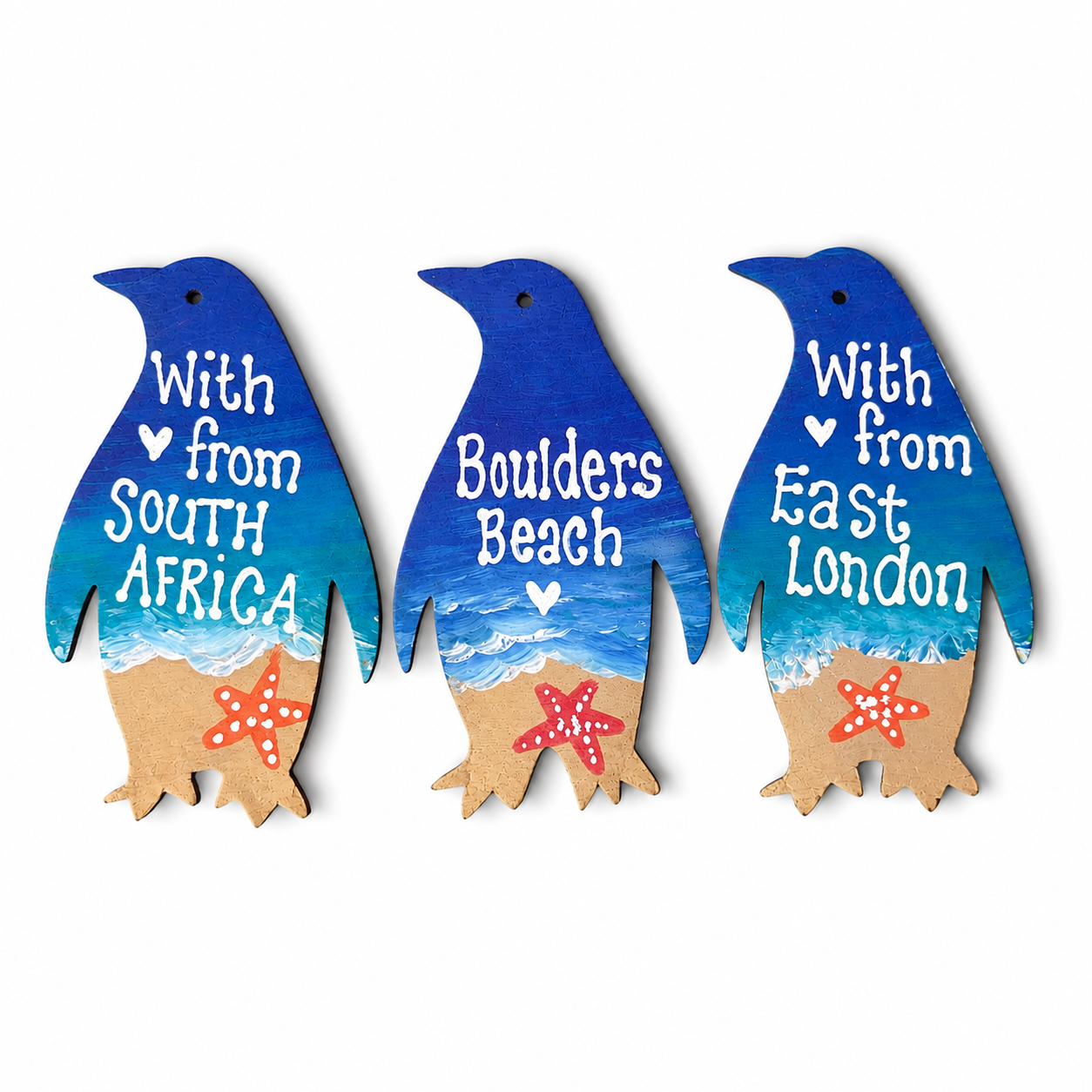 Hand-Painted South African Penguin Magnets