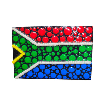 South African Flag Dot Art Magnet