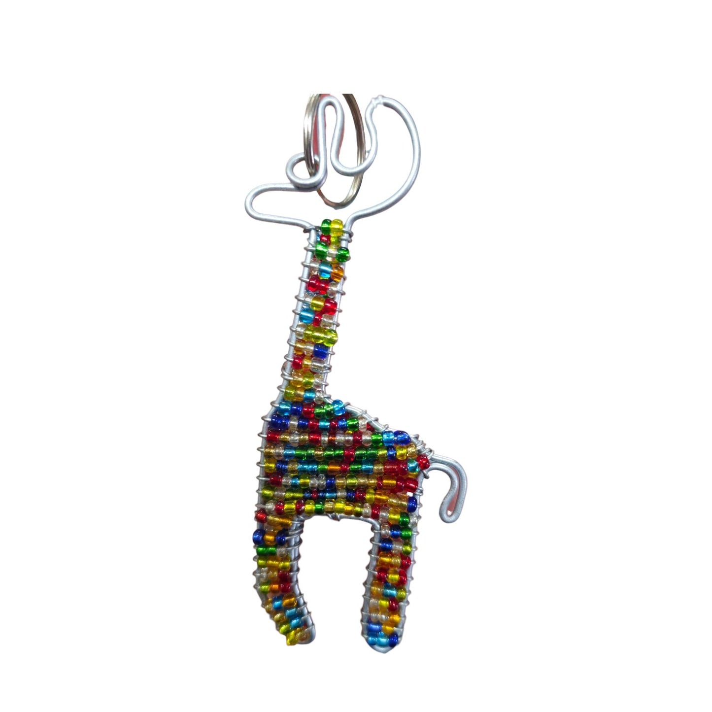 Multi Beaded Wire Safari Keyring
