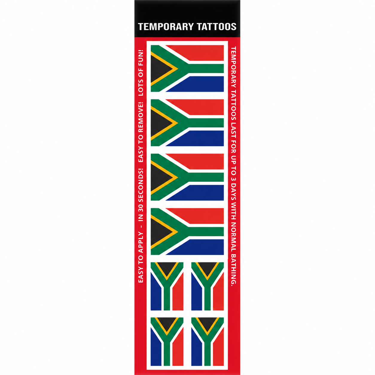 Official Springbok Supporter Temporary Tattoos