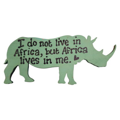 Hand-Painted Rhino Magnet