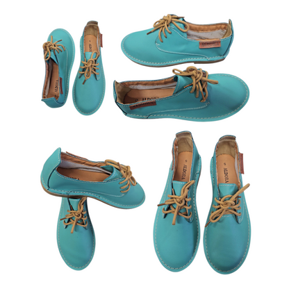 Aldora Teal Lace Up Veldskoen | Genuine Leather