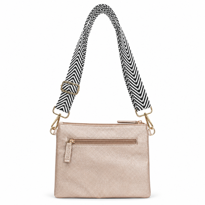 Escape Rose Gold Flat Crossbody Pouch Bag