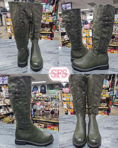 A3 Olive Green Long Boot
