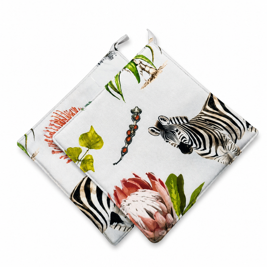 South African Wildlife 2 Piece Pot Holders