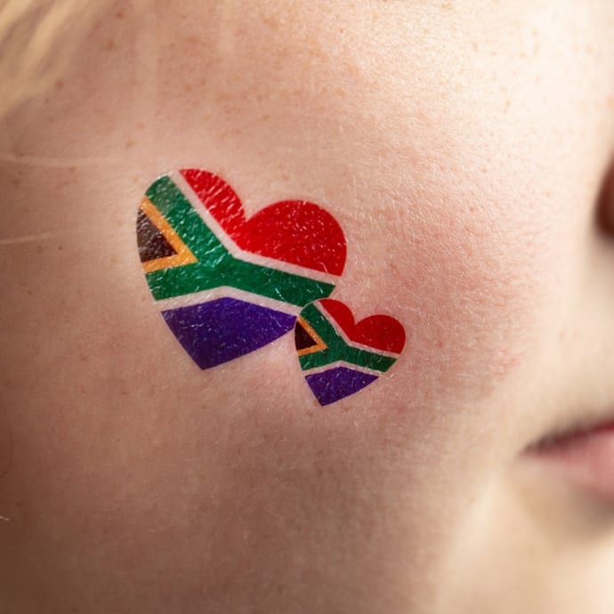 Official Springbok Supporter Temporary Tattoos