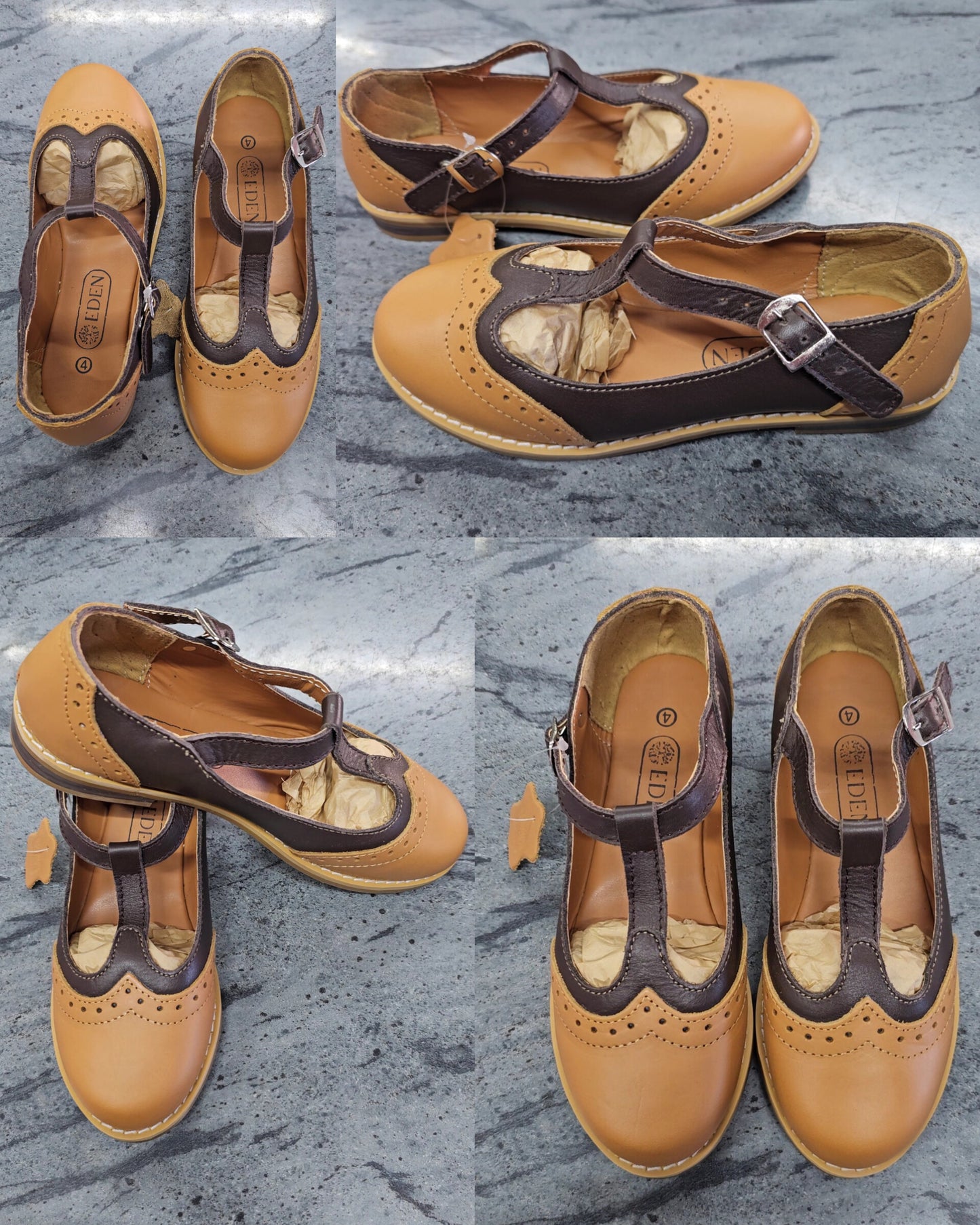 Genuine Leather Mary Jane Rouge Vellies