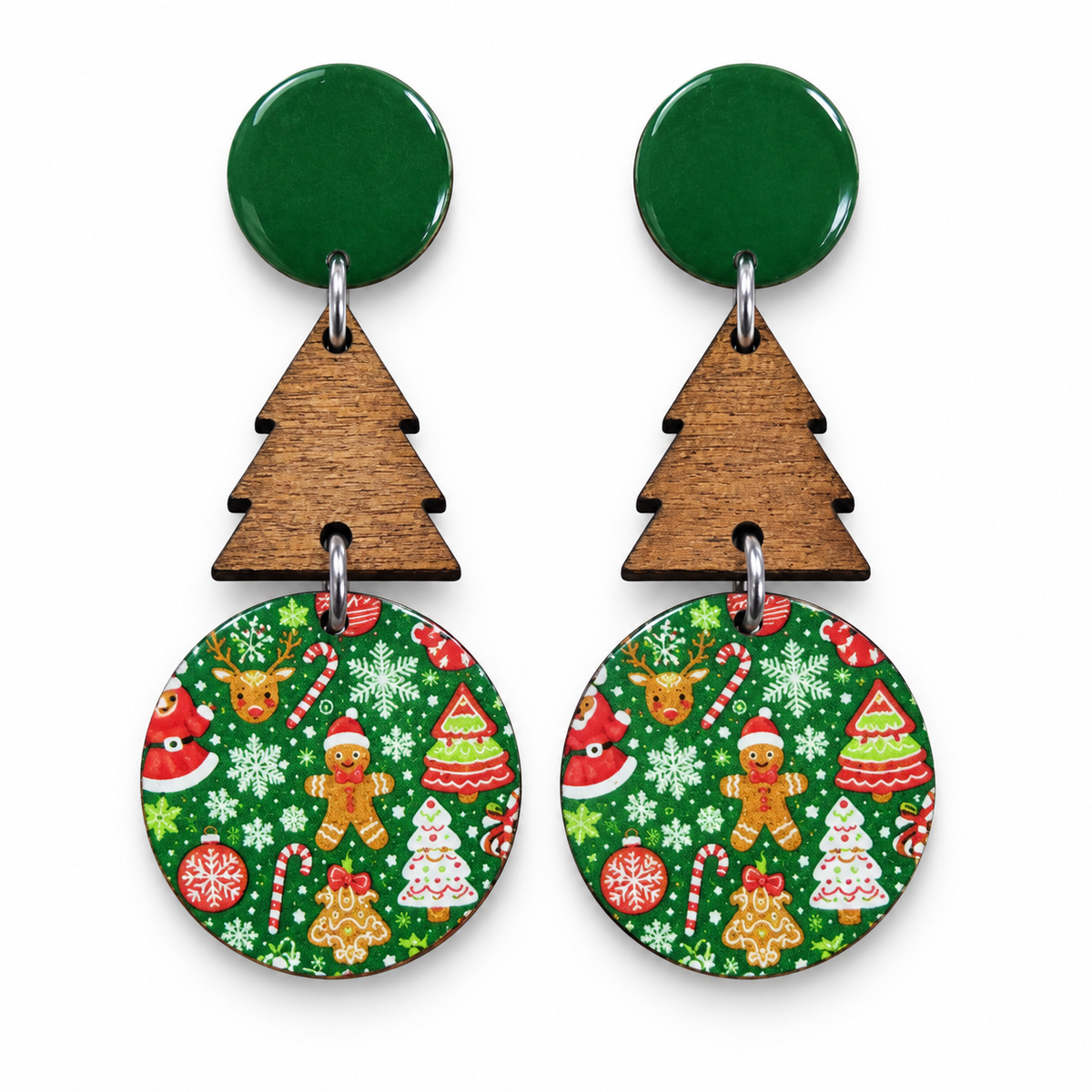 Christmas Dangle Stud Earrings