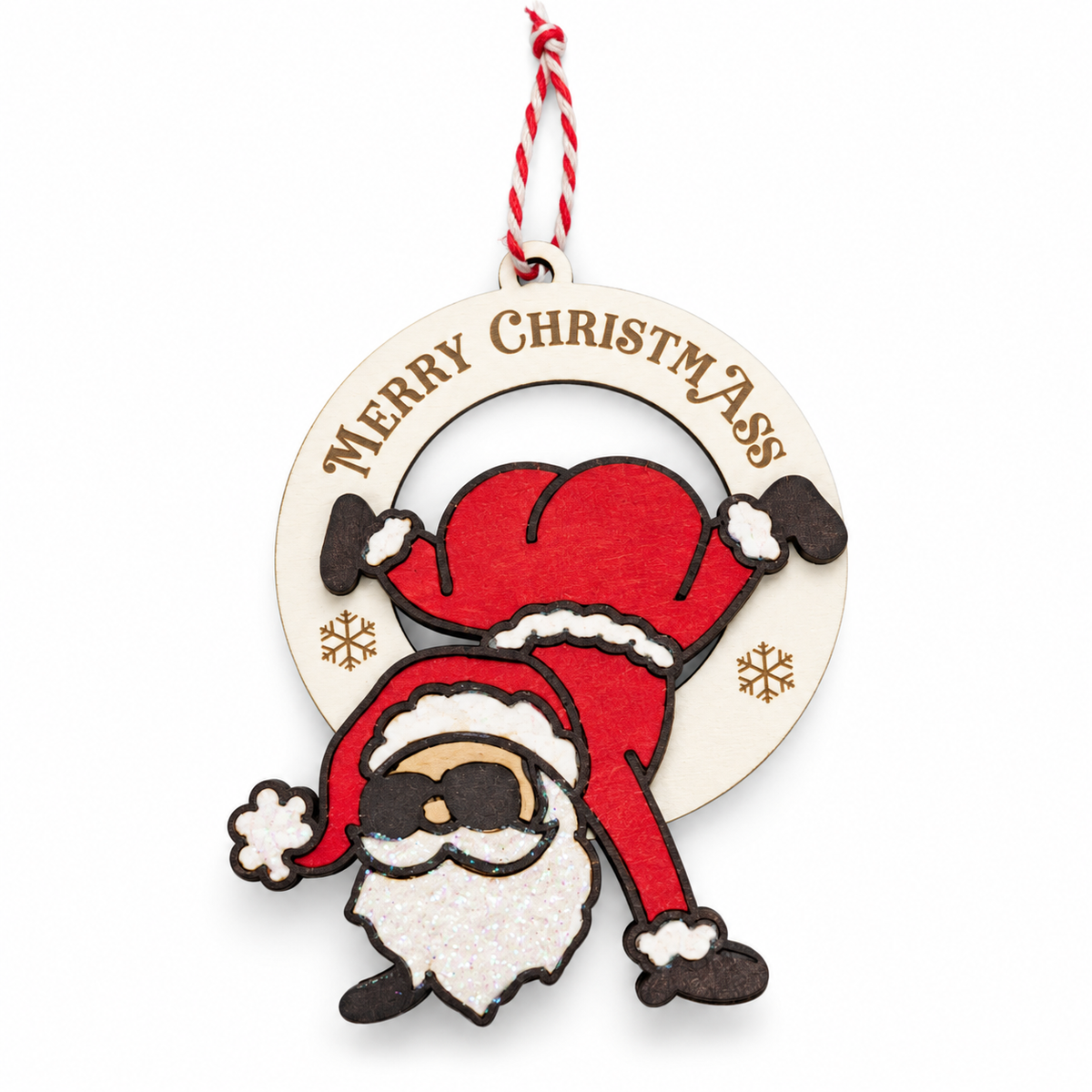 Cheeky Santa Christmas Ornament
