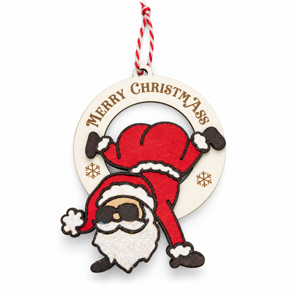 Cheeky Santa Christmas Ornament