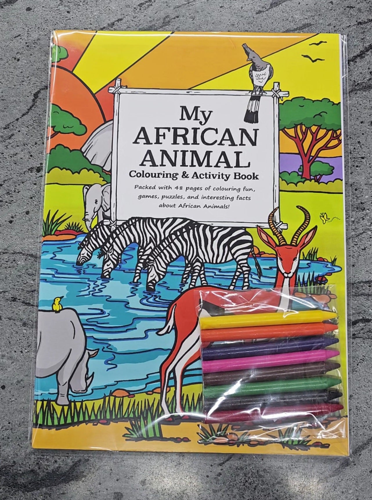 African Animal Colouring & Activity Book