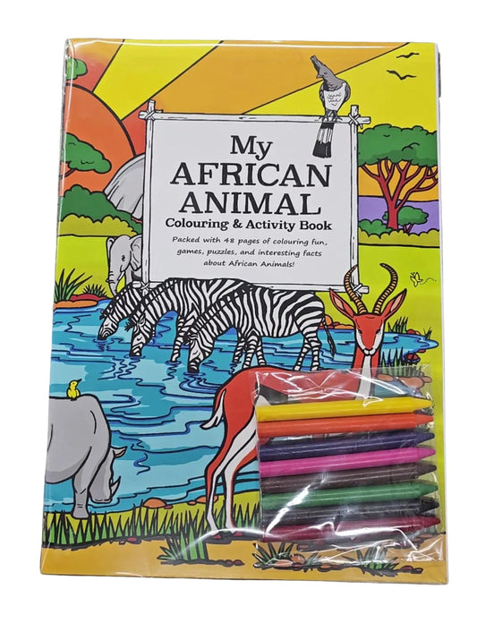African Animal Colouring & Activity Book