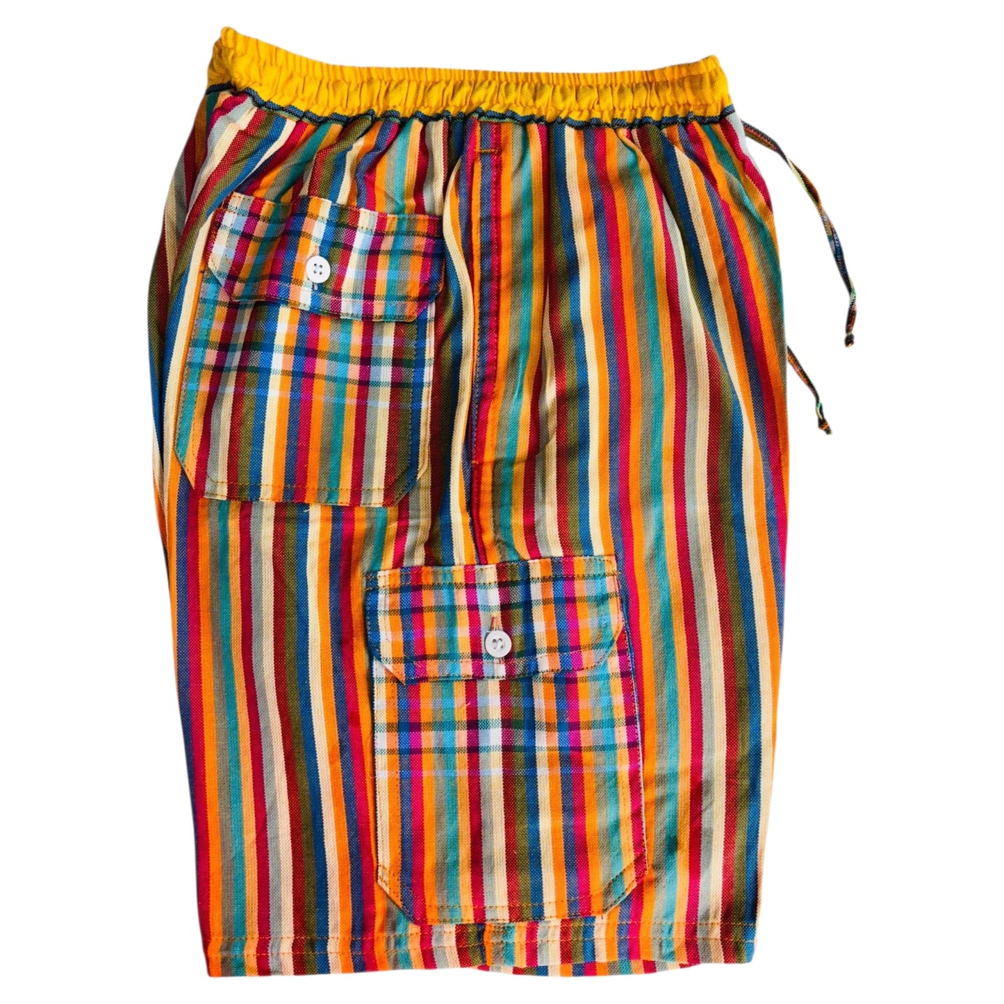 Stripes | Orange Kikoy Bermuda Shorts