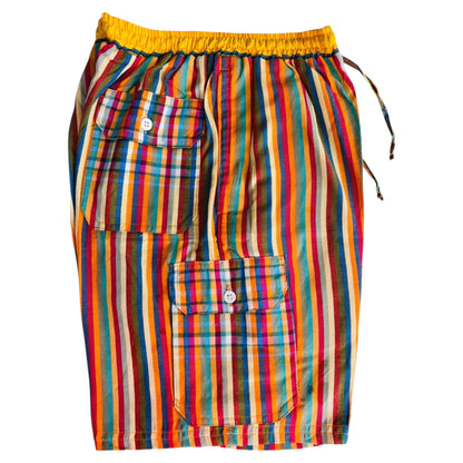 Stripes | Orange Kikoy Bermuda Shorts