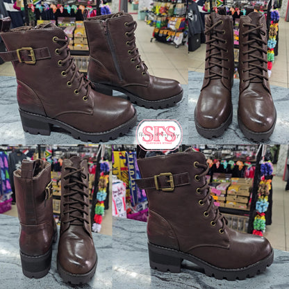 206-3 Croc Heel Boot Coffee