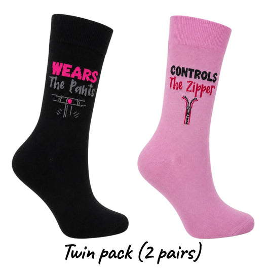 Zipper Twin Pack Socks