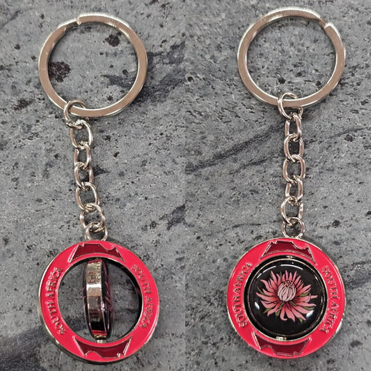Protea Spinning Keyring