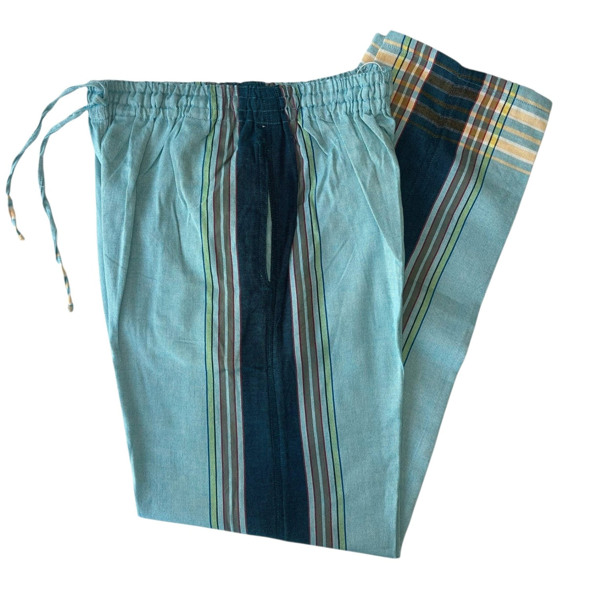 (M) Turquoise Kikoy Unisex Pants - Sharon's Factory Shop