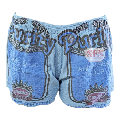 Pale Blue Unisex Flourbag Supa Shorts | Meelbroeke